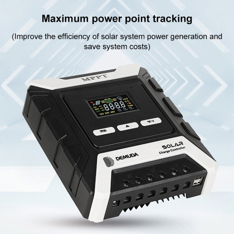 MPPT Solar Controller 12V / 24V / 48V Automatic Identification Charging Controller with Dual USB Output, 10A, 20A, 30A, 40A, 50A, 60A, 80A