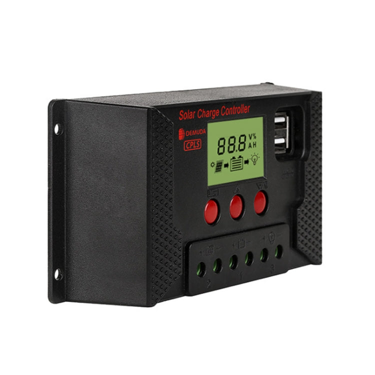 PWM Solar Controller 12V / 24V Lithium Battery Charging Photovoltaic Panel Charging Street Light Controller with Dual USB Output, CPLS-10A, CPLS-20A, CPLS-30A, CPLS-40A, CPLS-50A, CPLS-60A