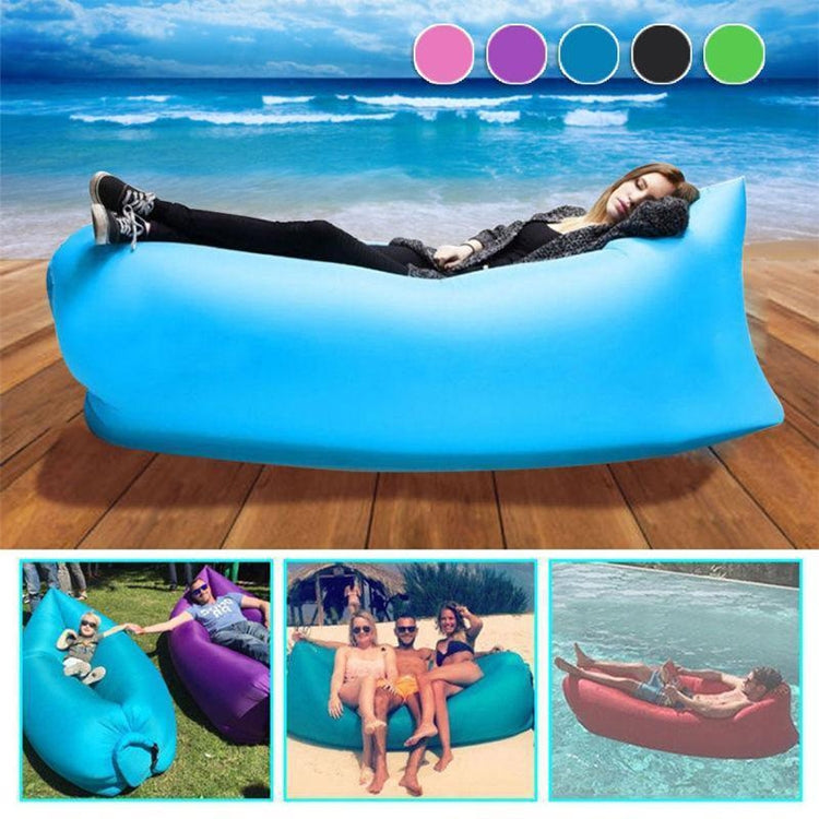 Outdoor Tragbares aufblasbares Lazy-Wasser-Sofa Strandgras-Luftbett, Größe: 200 x 70cm, 200 x 70cm Rosenrot, 200 x 70cm Saphirblau, 200 x 70cm Grasgrün, 200 x 70cm Rot, 200 x 70cm Gelb, 200 x 70cm Lila, 200 x 70cm Orange, 200 x 70cm Himmelblau