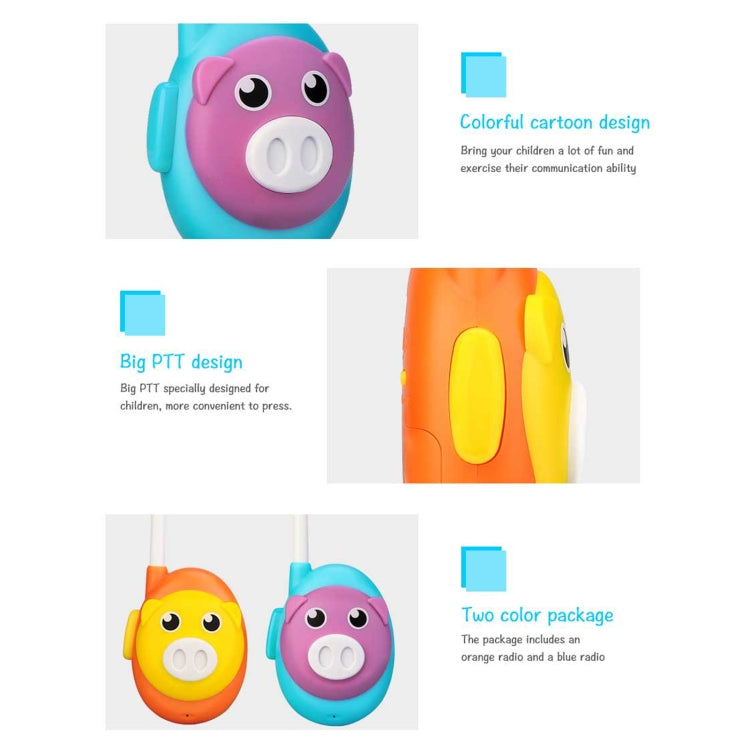 1 Pair RETEVIS RB16 US Frequency FRS467 1CHS License-free Cartoon Children Handheld Walkie Talkie, RB16