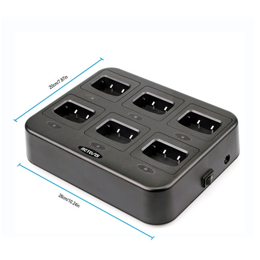 Chargeur six voies pour talkie-walkie RETEVIS RTC777 pour Retevis H777, prise AU RTC777, prise US RTC777, prise EU RTC777, prise UK RTC777