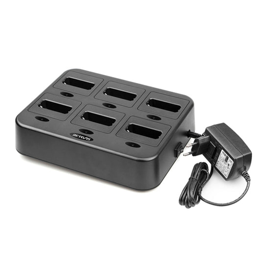 Chargeur de talkie-walkie six voies multifonction RETEVIS RTC22 pour Retevis RT22, RTC22 prise US, RTC22 prise EU