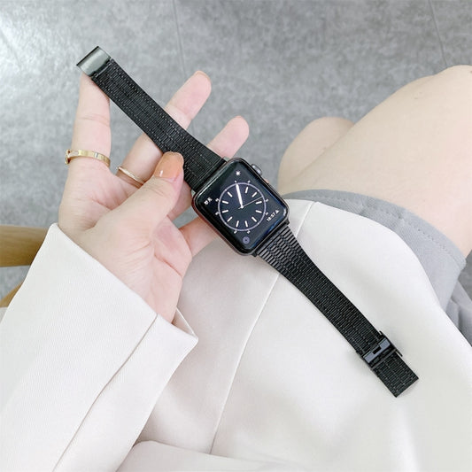 Color Matching Seven Beads Steel Replacement Strap Watchband, For Apple Watch Series 7 41mm / & 6 & SE & 5 & 4 40mm, For Apple Watch Series 7 45mm / & 6 & SE & 5 & 4 44mm