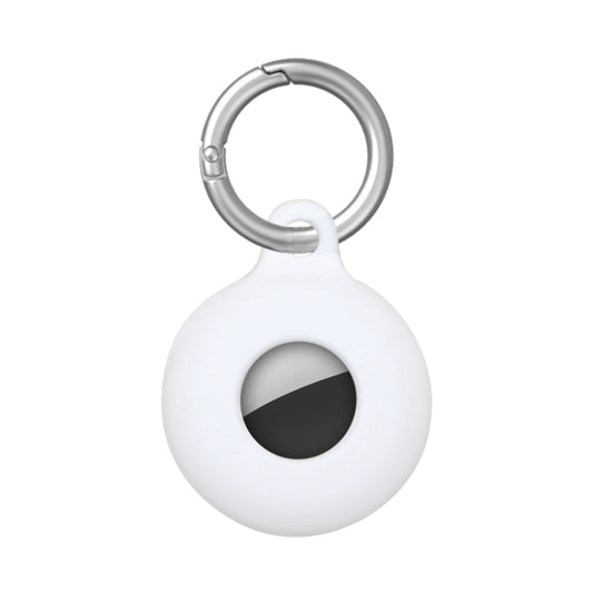 Étui de protection double face en silicone antichoc, creux et anti-rayures, avec boucle porte-clés et crochet, pour AirTag