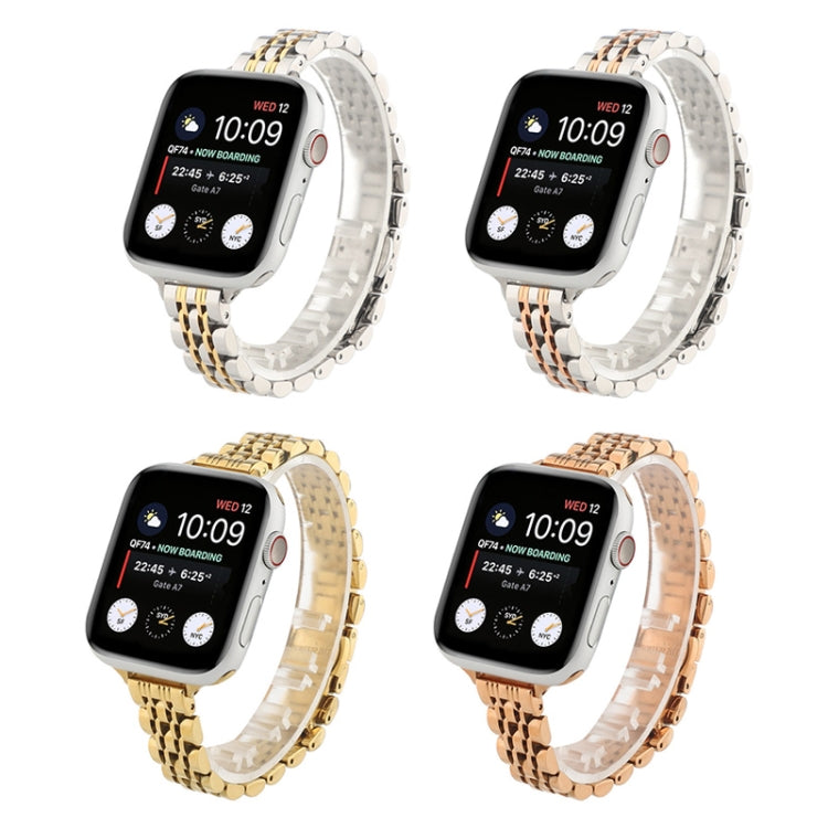 Edelstahl-Uhrenarmband "Small Waist Seven Beads" für Apple Watch Series 6 & SE &, für Apple Watch Series 7 45 mm / 6 & SE & 5 & 4 44 mm / 3 & 2 & 1 42 mm, für Apple Watch Series 8 & 7 41 mm / SE 2 & 6 & SE & 5 & 4 40 mm / 3 & 2 & 1 38 mm