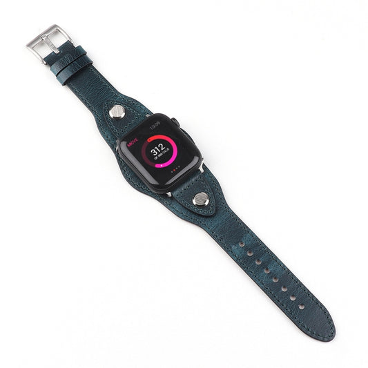 Leather Replacement Strap Watchband, For Apple Watch Series 7 41mm / & 6 & SE & 5 & 4 40mm, For Apple Watch Series 7 45mm / & 6 & SE & 5 & 4 44mm