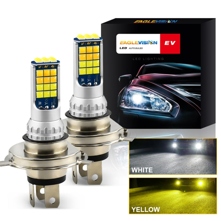 DC9-36V 30W 3000LM IP65 Car LED Double Color Fog Light with 30LEDs SMD-2525 Lamp, 2 PCS V6 H4, 2 PCS V6 H7, 2 PCS V6 H11