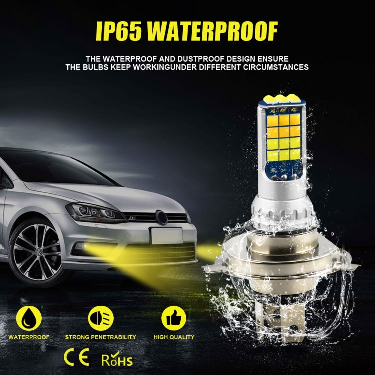 DC9-36V 30W 3000LM IP65 Car LED Double Color Fog Light with 30LEDs SMD-2525 Lamp, 2 PCS V6 H4, 2 PCS V6 H7, 2 PCS V6 H11