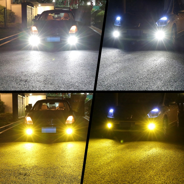 DC9-36V 30W 3000LM IP65 Car LED Double Color Fog Light with 30LEDs SMD-2525 Lamp, 2 PCS V6 H4, 2 PCS V6 H7, 2 PCS V6 H11