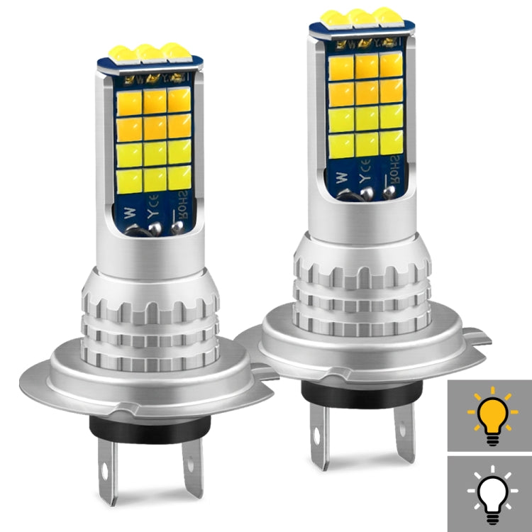 DC9-36V 30W 3000LM IP65 Car LED Double Color Fog Light with 30LEDs SMD-2525 Lamp, 2 PCS V6 H4, 2 PCS V6 H7, 2 PCS V6 H11