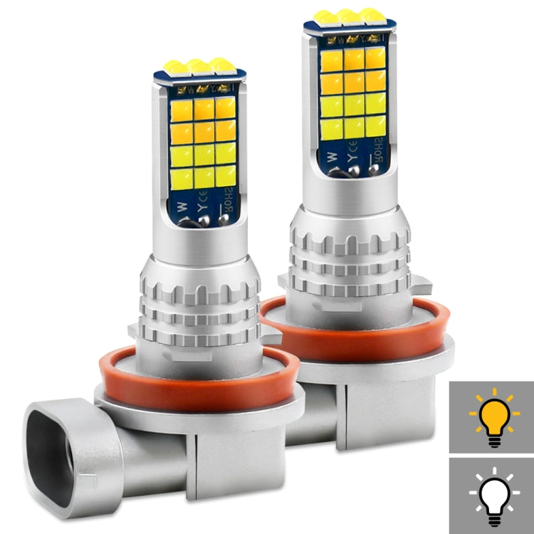 DC9-36V 30W 3000LM IP65 Car LED Double Color Fog Light with 30LEDs SMD-2525 Lamp, 2 PCS V6 H4, 2 PCS V6 H7, 2 PCS V6 H11