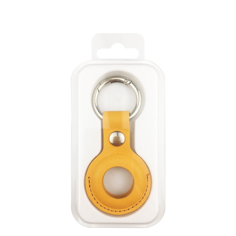 Shockproof Anti-scratch Leather Protective Case Cover Key Chain with Hang Loop For AirTag