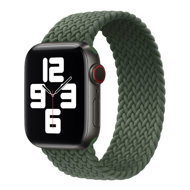 Metal Head Braided Nylon Solid Color Replacement Strap Watchband For Apple Watch Series 6 & SE & 5 & 4 40mm / 3 & 2 & 1 38mm, XS 128mm, S 135mm, M 145mm, L 155mm