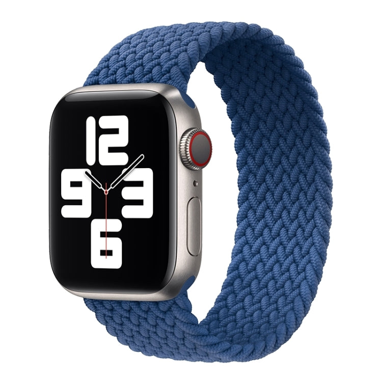 Metal Head Braided Nylon Solid Color Replacement Strap Watchband For Apple Watch Series 6 & SE & 5 & 4 40mm / 3 & 2 & 1 38mm, XS 128mm, S 135mm, M 145mm, L 155mm