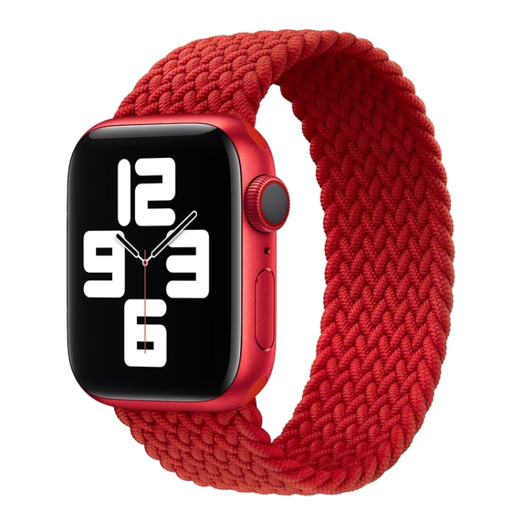 Metal Head Braided Nylon Solid Color Replacement Strap Watchband For Apple Watch Series 6 & SE & 5 & 4 40mm / 3 & 2 & 1 38mm, XS 128mm, S 135mm, M 145mm, L 155mm