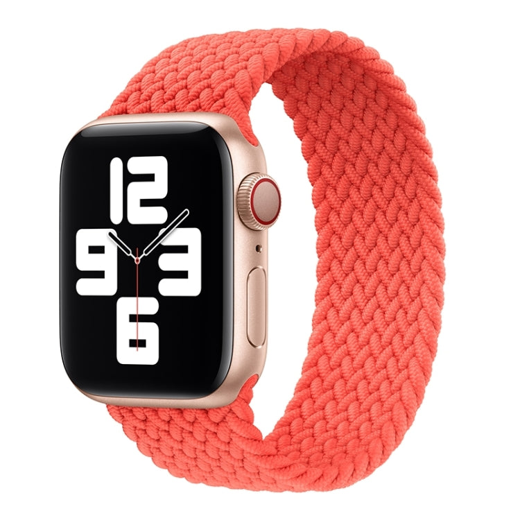 Metal Head Braided Nylon Solid Color Replacement Strap Watchband For Apple Watch Series 6 & SE & 5 & 4 44mm / 3 & 2 & 1 42mm, XS 135mm, S 145mm, M 155mm, L 165mm