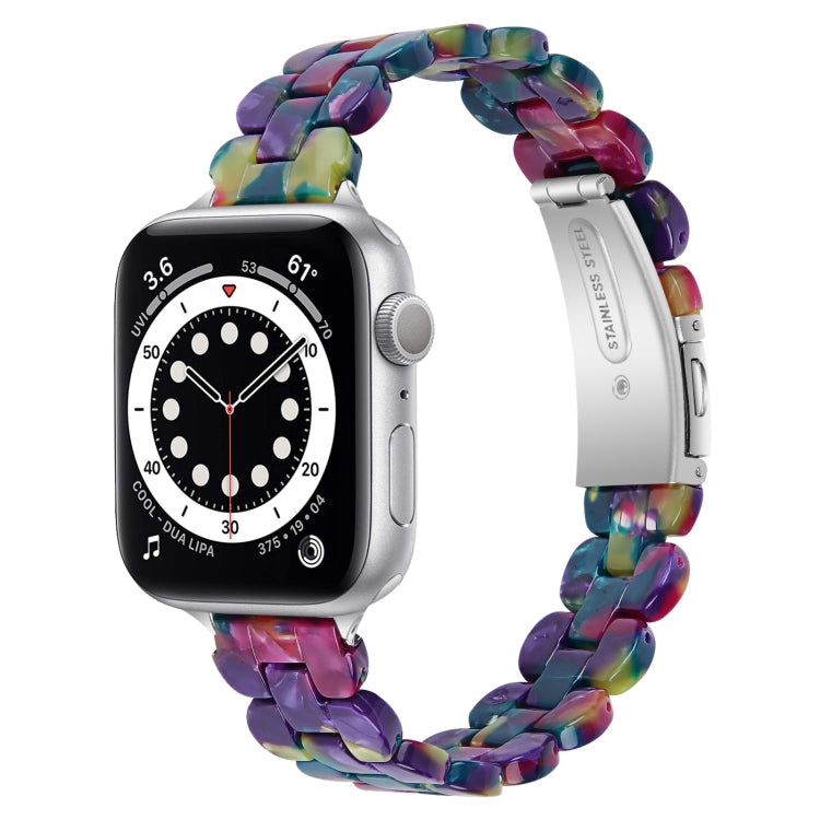 Oval Resin Replacement Strap Watchband, For Apple Watch Series 7 41mm / & 6 & SE & 5 & 4 40mm, For Apple Watch Series 7 45mm / & 6 & SE & 5 & 4 44mm