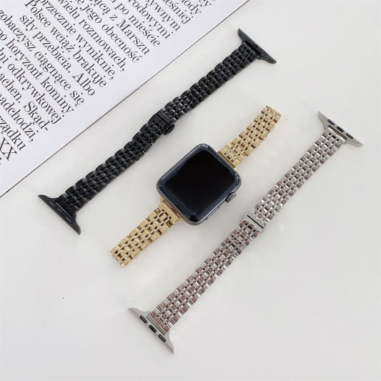 Seven-beads Steel Replacement Strap Watchband, For Apple Watch Series 7 41mm / & 6 & SE & 5 & 4 40mm, For Apple Watch Series 7 45mm / & 6 & SE & 5 & 4 44mm
