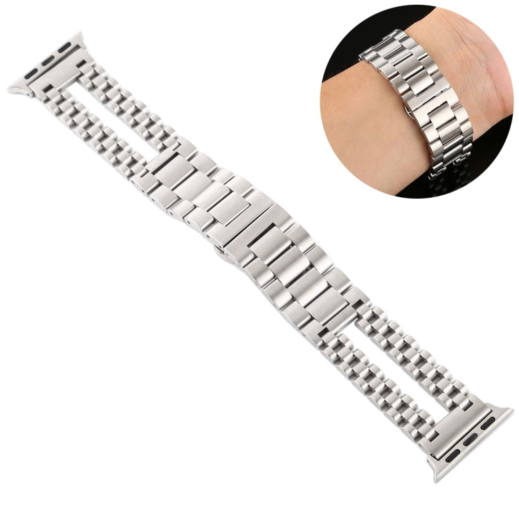 Bracelet en acier inoxydable, Pour Apple Watch Series 7 41mm / 6 & SE & 5 & 4 40mm / 3 & 2 & 1 38mm, Pour Apple Watch Series 7 45mm / 6 & SE & 5 & 4 44mm / 3 & 2 & 1 42mm