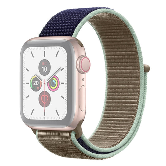 Farblich passendes Nylon-Uhrenarmband, für Apple Watch Series 7 41mm / 6 & SE & 5 & 4 40mm / 3 & 2 & 1 38mm, für Apple Watch Series 8&7 41mm / SE 2&6&SE&5&4 40mm / 3&2&1 38mm, für Apple Watch Series 7 45mm / 6 & SE & 5 & 4 44mm / 3 & 2 & 1 42mm