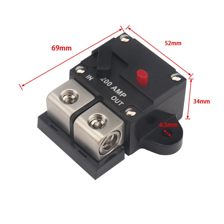 200A Car / Yacht Audio Circuit Breaker with Accessory, A6071