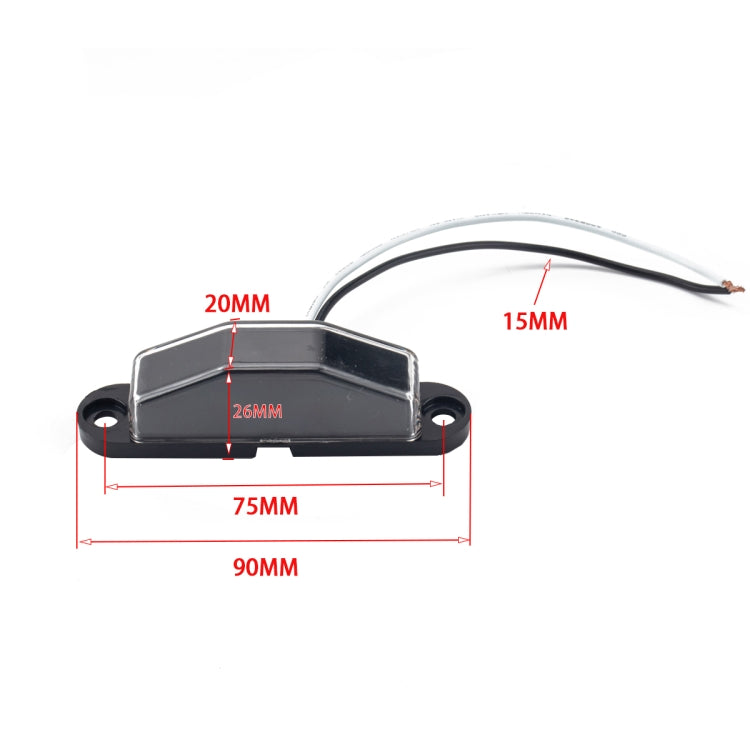 Trailer / RV / Truck 10-30V 4LED Triangle License Plate Light, A4067