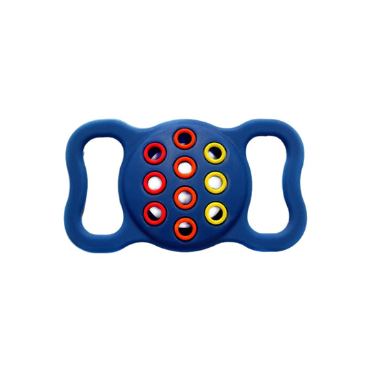 Étui de protection antichoc en silicone bicolore pour collier AirTag pour chien et chat