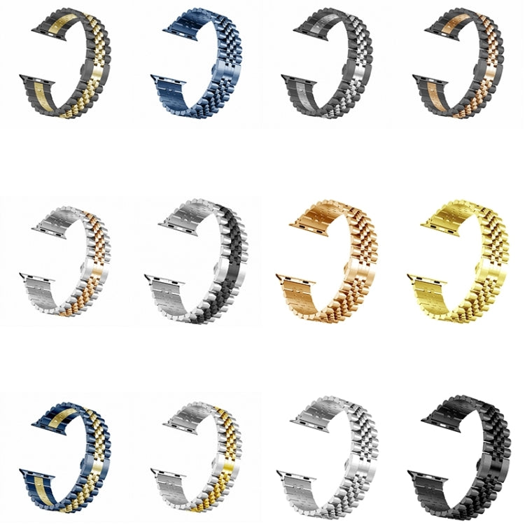 Women Five Beads Stainless Steel Replacement Watchband Width: 20mm For Apple Watch Series, 7 45mm / 6 & SE & 5 & 4 44mm / 3 & 2 & 1 42mm, 7 41mm / 6 & SE & 5 & 4 40mm / 3 & 2 & 1 38mm