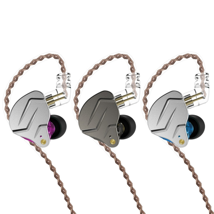 KZ ZSN Pro Ring Iron Hybrid Drive Metal In-ear Wired Earphone,, ZSN Standard Version(Blue), ZSN Standard Version(Purple), ZSN Mic Version(Grey), ZSN Mic Version(Blue), ZSN Mic Version(Purple), ZSN Standard Version(Grey)