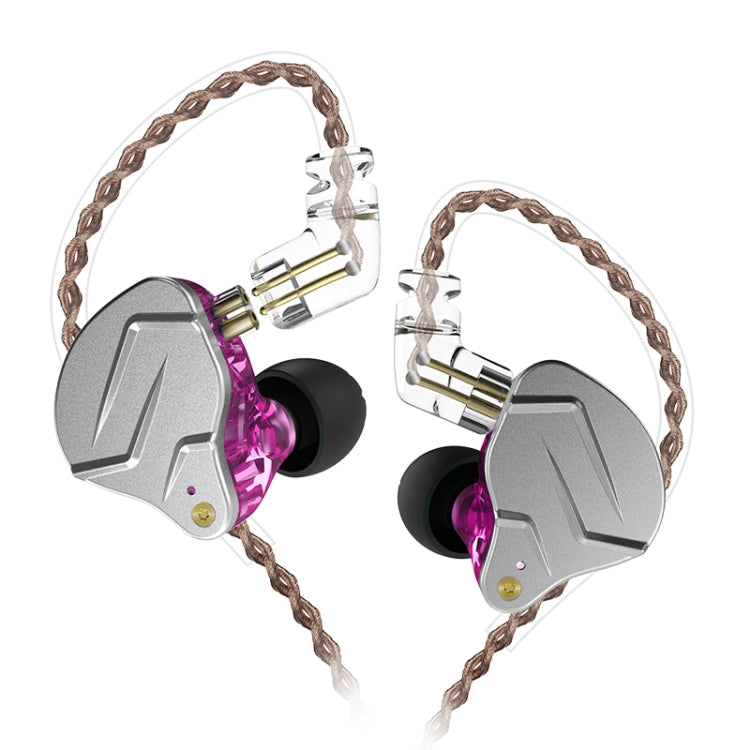 KZ ZSN Pro Ring Iron Hybrid Drive Metal In-ear Wired Earphone,, ZSN Standard Version(Blue), ZSN Standard Version(Purple), ZSN Mic Version(Grey), ZSN Mic Version(Blue), ZSN Mic Version(Purple), ZSN Standard Version(Grey)