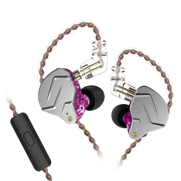 KZ ZSN Pro Ring Iron Hybrid Drive Metal In-ear Wired Earphone,, ZSN Standard Version(Blue), ZSN Standard Version(Purple), ZSN Mic Version(Grey), ZSN Mic Version(Blue), ZSN Mic Version(Purple), ZSN Standard Version(Grey)