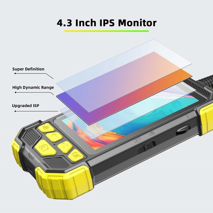 Y19 5.5mm Dual Lens Hand-held Hard-wire Endoscope with 4.3-inch IPS Color LCD Screen, 2m, 3.5m, 5m, 10m