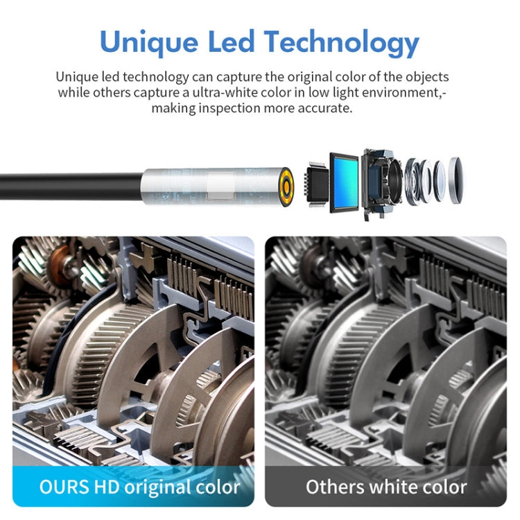 Y17 5MP 12mm Dual-lens HD Autofocus WiFi Industrial Digital Endoscope Zoomable Snake Camera, 3.5m Hard Cable, 5m Hard Cable, 10m Hard Cable