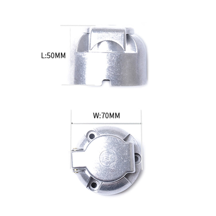 12V 7 Pin Round Plug Female Metal Trailer Adapter Connector Boat Carvan EU Plug, A0201
