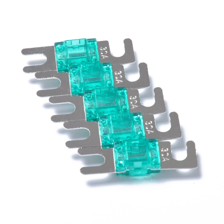 A0303 Blue 5 PCS Car Audio AFS Mini ANL 30A Fuse Nicked Plated, A0301 Green, A0302 Dark Orange, A0303 Blue, A0304 Transparent
