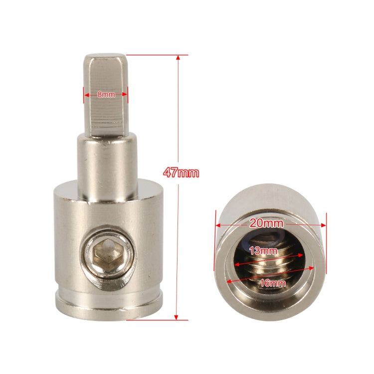 A5679 2 PCS Car Large Size Nickel-plated Brass 0GA to 4GA Audio Terminal Block, A5679