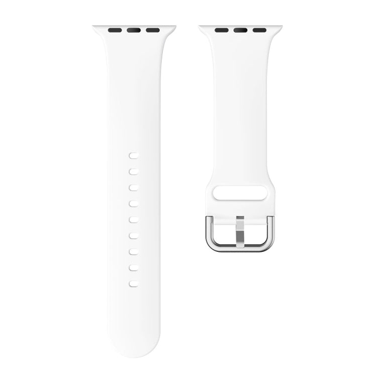 Single-color Silicone Buckle Replacement Strap Watchband For Apple Watch Series