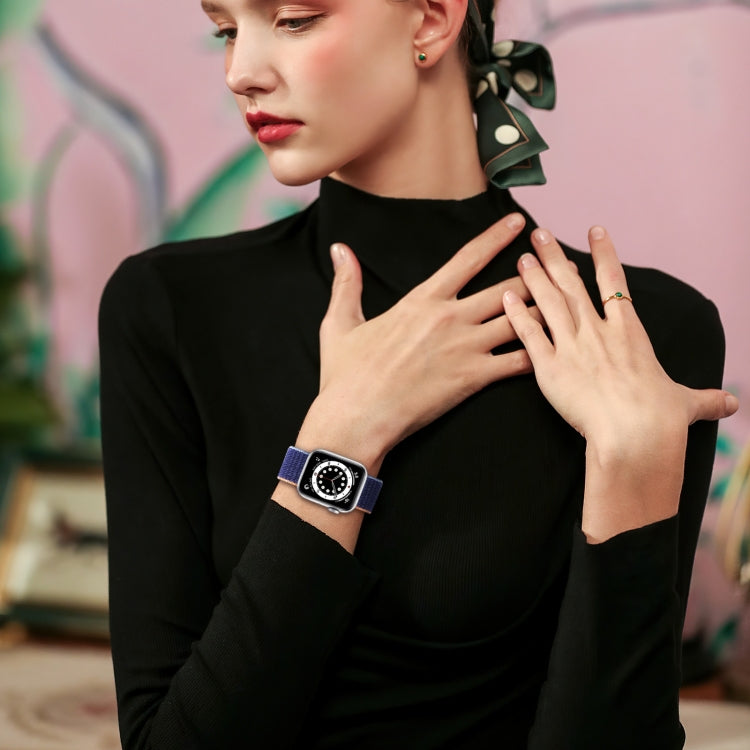 Bracelet de montre de remplacement à double section à fermeture auto-agrippante pour Apple Watch Series, 7 41 mm / 6&SE&5&4 40 mm / 3&2&1 38 mm, 7 45 mm / 6&SE&5&4 44 mm / 3&2&1 42 mm