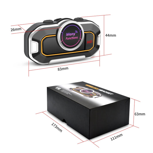 V9 Pro Casque de moto Bluetooth Talkie-walkie Support FM, Casque de moto Bluetooth Talkie-walkie