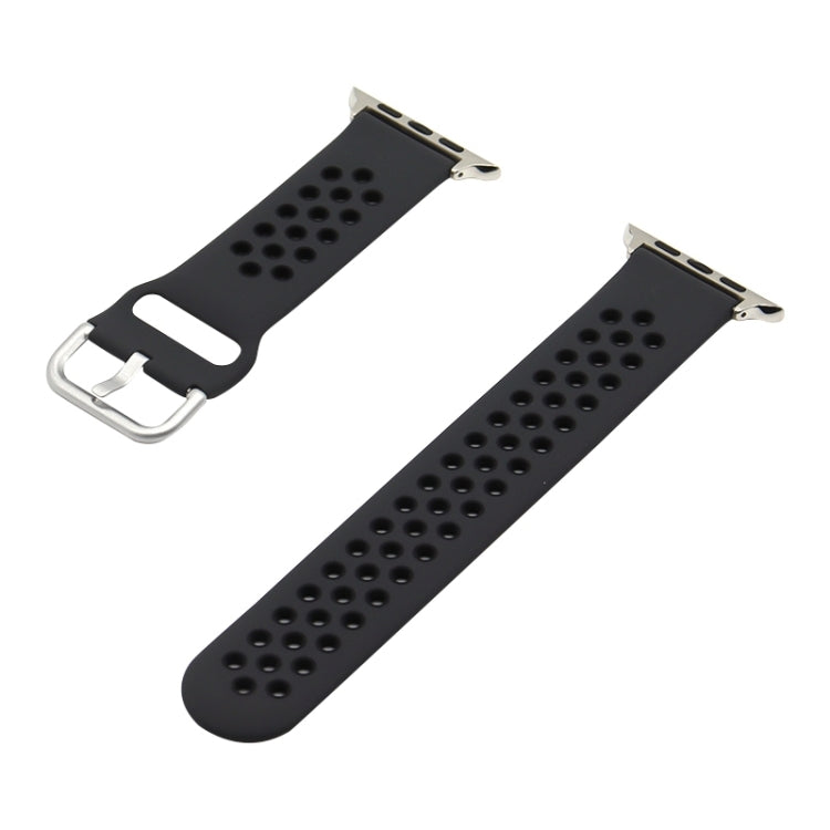 Silicone Replacement Strap Watchband For Apple Watch Series, 7 41mm / 6&SE&5&4 40mm / 3&2&1 38mm, 7 45mm / 6&SE&5&4 44mm / 3&2&1 42mm