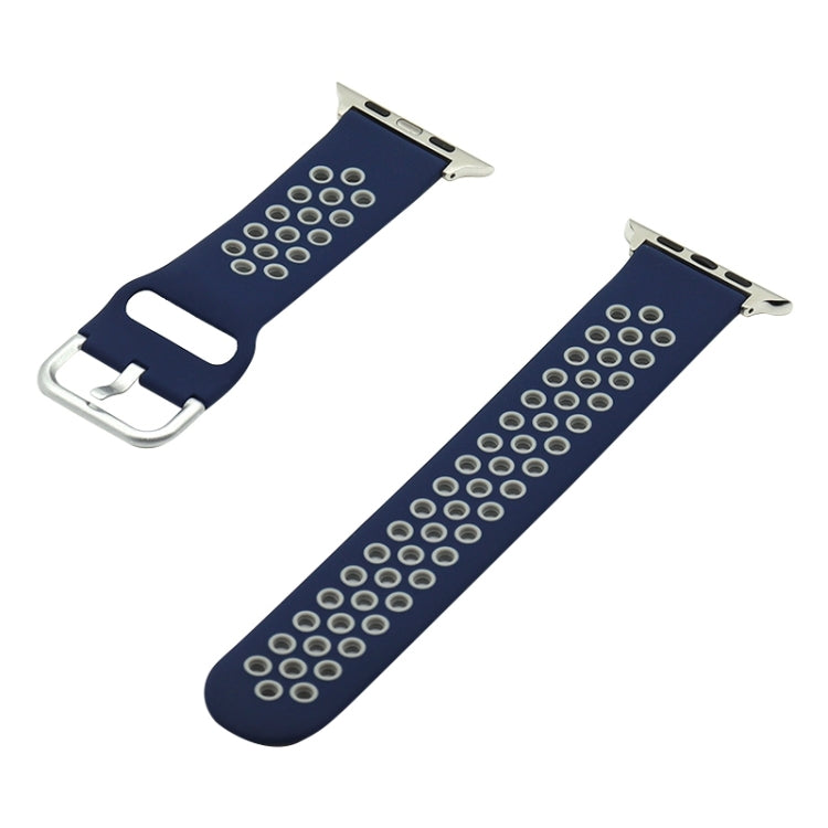 Silicone Replacement Strap Watchband For Apple Watch Series, 7 41mm / 6&SE&5&4 40mm / 3&2&1 38mm, 7 45mm / 6&SE&5&4 44mm / 3&2&1 42mm