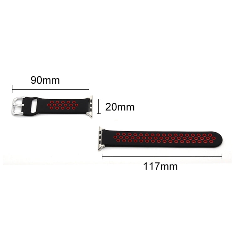 Silicone Replacement Strap Watchband For Apple Watch Series, 7 41mm / 6&SE&5&4 40mm / 3&2&1 38mm, 7 45mm / 6&SE&5&4 44mm / 3&2&1 42mm