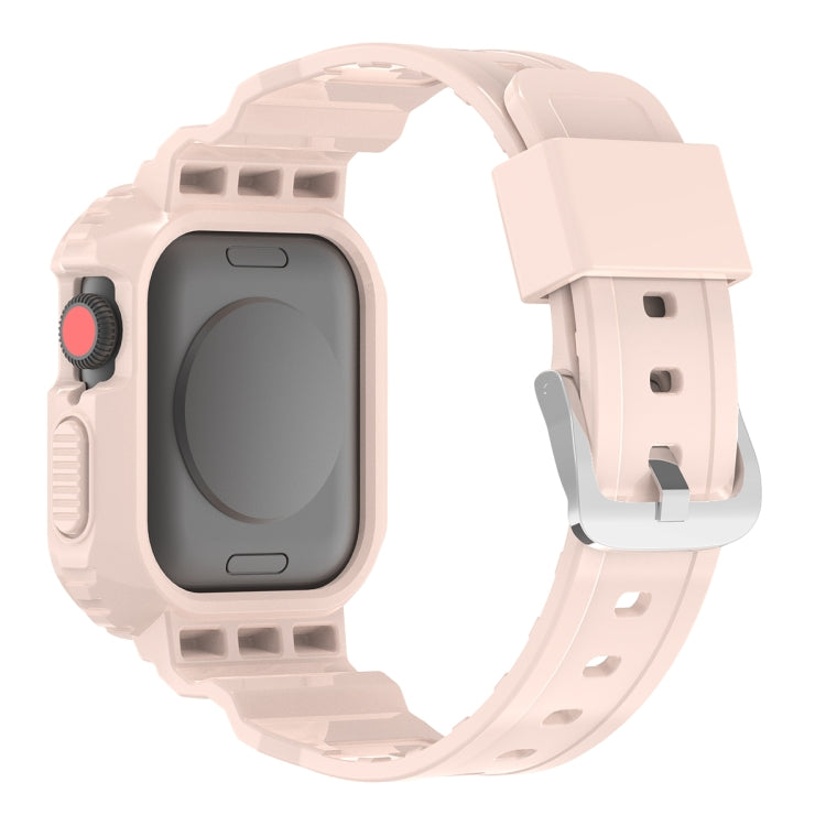 Glacier Transparent TPU Integrated Replacement Strap Watchband, For Apple Watch Series 7 41mm, For Apple Watch Series 7 45mm