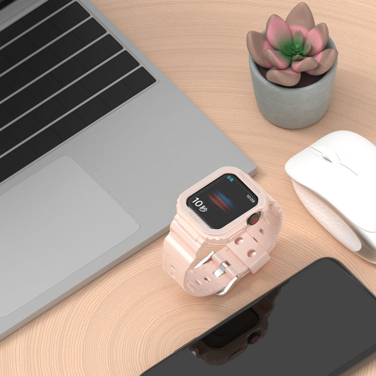 Glacier Transparent TPU Integrated Replacement Strap Watchband, For Apple Watch Series 7 41mm, For Apple Watch Series 7 45mm
