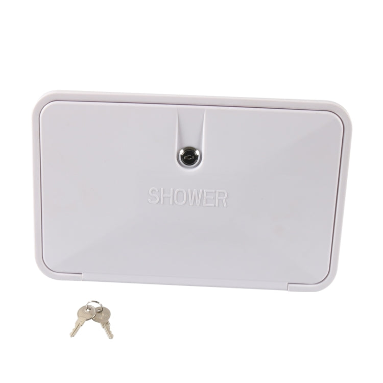 RV External Shower Box Head with Hose, A6622-01 White, A6622-02 Black