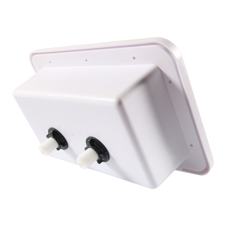 RV External Shower Box Head with Hose, A6622-01 White, A6622-02 Black