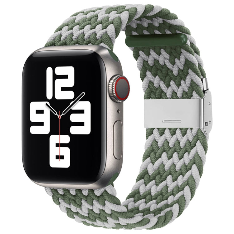 Nylon Braid One Buckle Replacement Watchband For Apple Watch Series, 7 45mm / 6&SE&5&4 44mm / 3&2&1 42mm