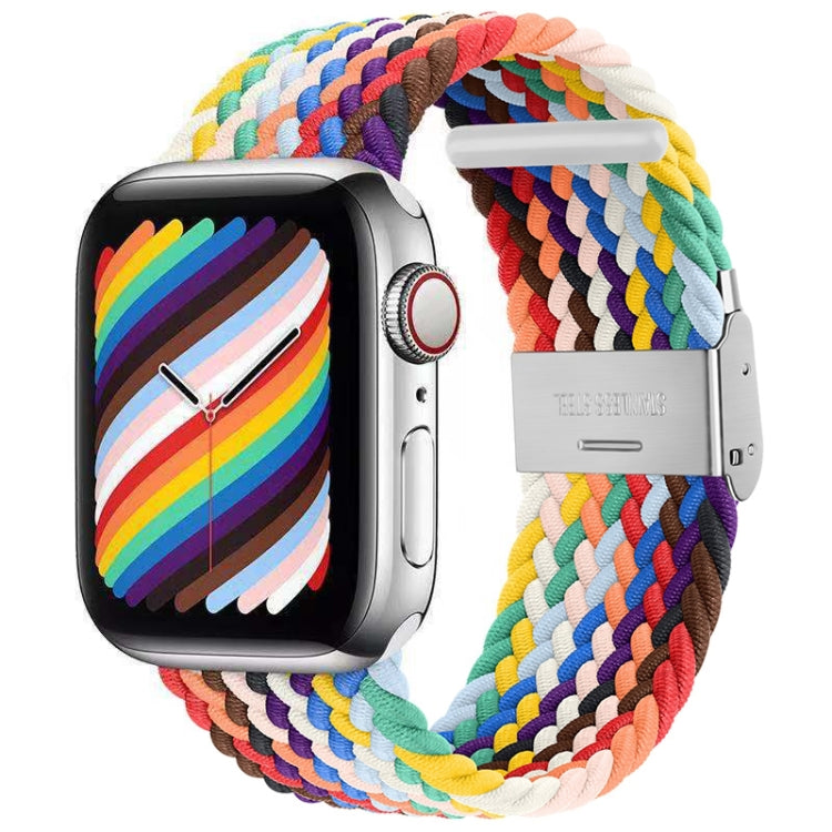 Nylon Braid One Buckle Replacement Watchband For Apple Watch Series, 7 45mm / 6&SE&5&4 44mm / 3&2&1 42mm