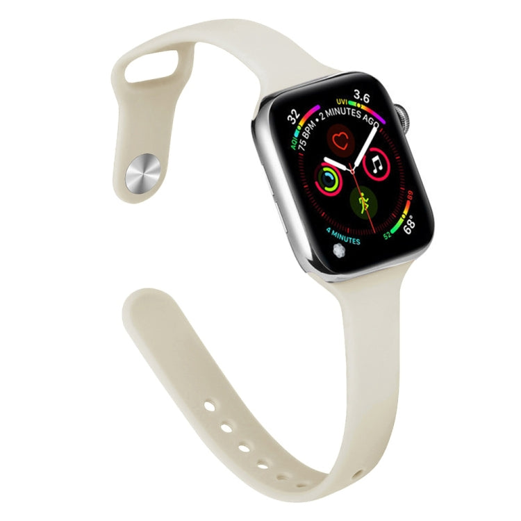 Slimming Silicone Replacement Watchband For Apple Watch Series, 7 41mm / 6&SE&5&4 40mm / 3&2&1 38mm, 7 45mm / 6&SE&5&4 44mm / 3&2&1 42mm