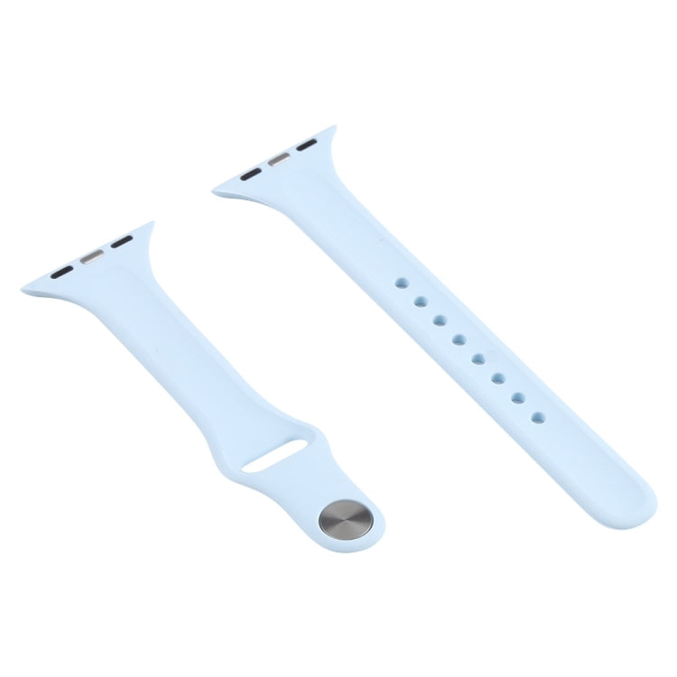 Slimming Silicone Replacement Watchband For Apple Watch Series, 7 41mm / 6&SE&5&4 40mm / 3&2&1 38mm, 7 45mm / 6&SE&5&4 44mm / 3&2&1 42mm